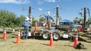 Part of an electric power lines current demo