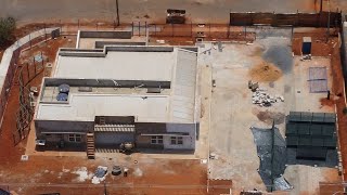 Drone mostra a evolução da obra da Casa da Mulher Brasileira - Recanto das Emas