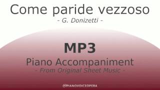 Come paride vezzoso Piano Accompaniment