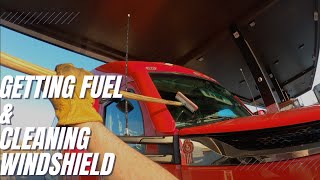 How to Quickly and Easily Refuel & Clean Your Semi Truck! Rookie Trucking Vlog