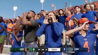 College Football 25 Florida vs Miami 2024 Gameplay PS5