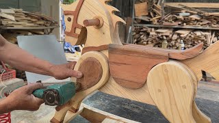 Ideas For Making Toys From Recycled Wooden Pallets // Ggreat Dad's Way To Make A Rocking Horse