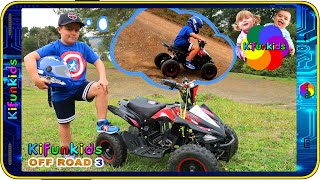 QUADRICICLO INFANTIL ELETRICO DROP QUATRONIC - Kifunkids OFF ROAD 3 - VEICULO INFANTIL MOTORIZADO