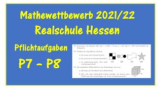 P7 - P8 Pflichtaufgaben Mathewettbewerb 2021/22 Realschule Aufgabengruppe B Hessen