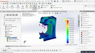 How to do Analysis for C Frame in solidworks