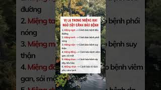 Vị lạ trong miệng khi ngủ dậy cảnh báo bệnh #suckhoe #doisong #baihoccuocsong #xuhuong #reels