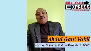 Former Minister & Senior VP JKPC Abdul Gani Vakil Extends Best Wishes to Himalayan Express