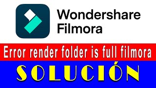 🤩💻Error render folder is full filmora | SOLUCIÓN👍🏻