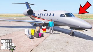 Franklin And Shinchan Travelling An Aeroplan Journey From Los Santos To North Yankton IN GTA V