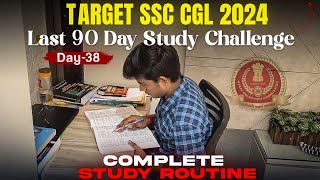 Last 90 Study Challenge 🔥📖 Target SSC CGL 2024 Day-38 Himanshu Yadav #sscvlog