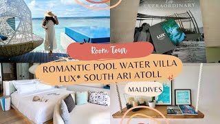 ROMANTIC POOL WATER VILLA LUX SOUTH ARI ATOLL, VILLA TOUR, DIRECT LAGOON ACCESS, INFINITY POOL