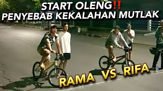 START OLENG PENYEBAB KEKALAHAN MUTLAK‼️RAMA🆚RIFA BALAP ONTHEL SURABAYA SEPEDA BMX