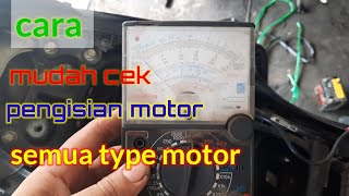 cara cek pengisian aki motor||#pengisian#spull_pengisian#multitester