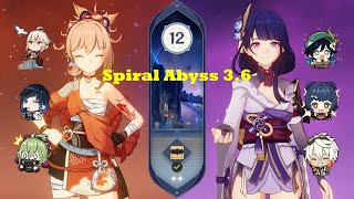 Yoimiya Overvape & Raiden Overloaded | Spiral Abyss 3.6 Floor 12 (9*) | Genshin Impact