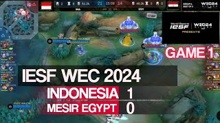 🔴LIVE‼️IESF 2024 GAME 1 INDONESIA VS EGYPT MESIR