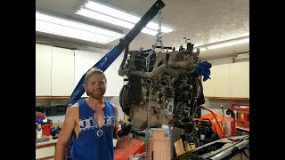 Pulling out Nissan Frontier Engine