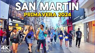 【4K】Caminando las Calles de SAN MARTÍN - Prov. Buenos Aires, PRIMAVERA 2024 | Spring Walk