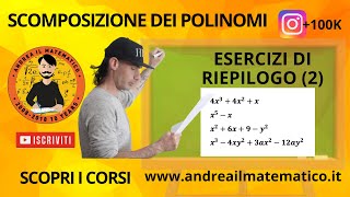 ESERCIZI DI RIEPILOGO SU SCOMPOSIZIONI (1)- SCOMPOSIZIONI - BASI MATEMATICHE