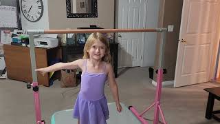 Scarlett gets a surprise new gymnastics kip bar...and she can't stop smiling :)