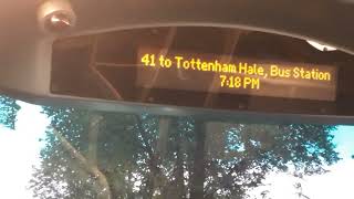 London Bus Announcement 41 to Tottenham Hale Bus Station