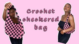 Crochet checkered bag ||tutorial||