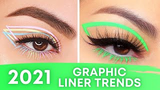 STUNNING GRAPHIC EYELINER Ideas ✨ Eyeliner Trends 2021