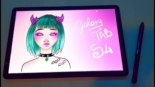 DRAW on SAMSUNG GALAXY TAB S4 10.5 , speed paint, disegno, PASTEL GOTH