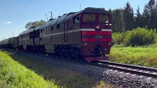 2ТЭ116-1060 с грузовым поездом близ Тарту/ 2TE116-1060 with freight train near Tartu