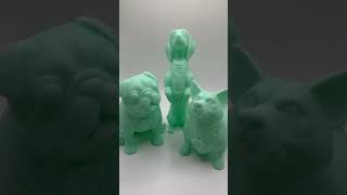 Space pooch TRIO 3D printed in MINT GREEN filament! RUFF RUFF IN THE HOUSE! 🐶