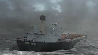 MV Derbyshire - Sinking Animation