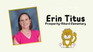 Erin Titus - Prosperity-Rikard Teacher of the Year