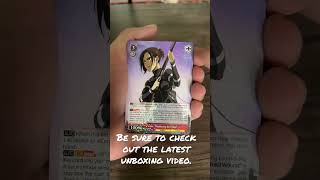 Out now. Unboxing Attack on Titan trading cards from Wei’s Schwartz. #attackontitan