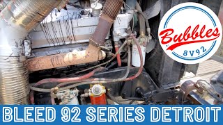 How to Bleed a Detroit 8v92. Peterbilt 359 Restoration Part: 19 #Peterbilt #359