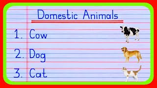 Domestic Animals Name in English | Domestic Animals Name | Domestic Animals | Domestic Animal