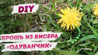 Брошь из бисера Одуванчик. Не отличить от настоящего!!! | Авторские украшения с Надеждой Скороход