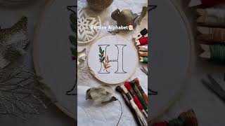 Christmas Alphabet embroidery pattern #embroidery #handembroidery #handmade #art #christmas #craft