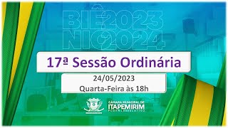 Câmara de Itapemirim - 17ª Sessão Ordinária - 24 de maio/2023.