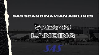 SAS Scandinavian Airlines SK2549 ARN - MAN Landing & Taxi At Manchester Airport