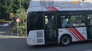 I primi bus full electric in servizio sulla linea 518 dell'Ospedale San Martino.