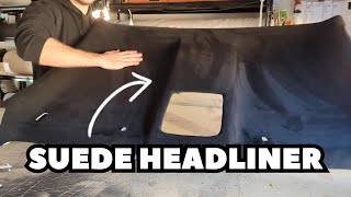 Headliner Repair With Stretch Foam Backed Suede