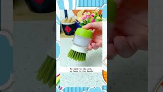 Product Link in Comments！ This liquid-filled pot scrubber brush with liquid-filled pot scrubber brus