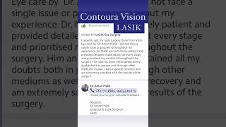 Best LASIK eye Surgery in Delhi | Best LASIK Surgeon In Delhi | CONTOURA Vision LASIK |Dr Aman Malik