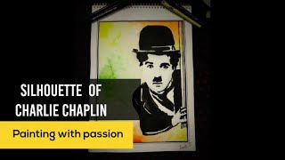 Silhouette of Charlie Chaplin