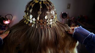 ASMR Your Friend Brushing & Styling Your Hair 👑 Beautiful Hair Accessories ✨ Roleplay