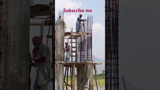 Pouring concrete into the formwork, ensuring it is evenly distributed#constructionlifeTeamwork