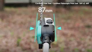 DUA250  DUA300MAKITA CORDLESS POLE SAWS  DUA251 DUA301MAKITA CORDLESS TELESCOPIC POLE SAWS