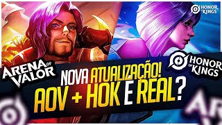 FUSÃO AOV + HOK   SKINS GRATIS NOVA ATUALIZAÇÃO NOVOS HEROIS PATH NOTE ABRIL