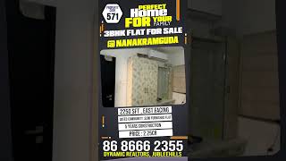 ID #JF571 // GRATED COMMUNITY//3BHK FLAT FOR SALE// NANAKRAMGUDA// FINANCIAL DISTRICT// HYDERABAD