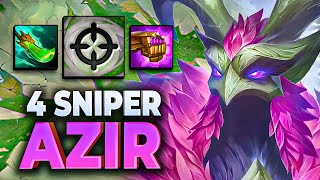 I Got A Sniper Emblem So I Went SNIPER AZIR! He Actually Carried So Hard! | Teamfight Tactics Set 11