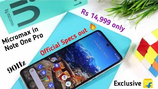 Micromax in Note 1 Pro | Official Specs Be Ready | Realme Killer 🔥